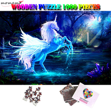 MOMEMO Fantasy Unicorn Jigsaw Puzzles Wooden 1000 Pieces Myth Animal Puzzle Toys for Adults Customized Puzzles Home Decor Gifts 2024 - buy cheap