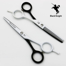 Black Knight 5.5 inch Professional Hairdressing scissors set Cutting+Thinning Barber shears High quality Personality 2024 - buy cheap