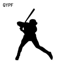 QYPF 10.2*14CM Fashion Extreme Movement Baseball Player Decor Car Stickers Vinyl Accessories Silhouette C16-0624 2024 - buy cheap