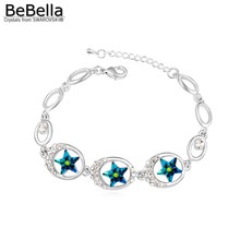 BeBella-pulsera de cristal con forma de estrella y Luna, hecha con Elementos Swarovski 2024 - compra barato