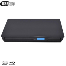 Внешний Blu-Ray диск Slim USB2.0 Bluray Burner BD-RE CD/DVD RW Writer Play 3D 4K Blu-Ray Disc для Macbook/Windows/Linux/PC 2024 - купить недорого