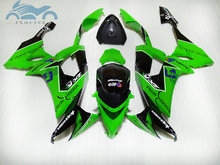Free Customized ABS motorcycle fairing for ZX 10R 2008 2009 2010 2011 green black EIF road racing Fairings ZX10R 08-11 bodyworks 2024 - buy cheap