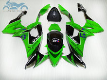 Carenado de ABS personalizado para motocicleta, carrocería para ZX 10R 2008 2009 2010 2011, color verde y negro, para carreras de carretera, ZX10R 08-11 2024 - compra barato