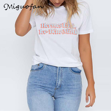 Женская Повседневная футболка Miguofan, белая футболка с коротким рукавом и круглым вырезом, лето 2019 2024 - купить недорого