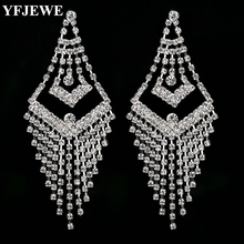 Yfjewe brincos com flores de cristal, brincos para mulheres joias fashion prata design simples com strass joia e493 2024 - compre barato