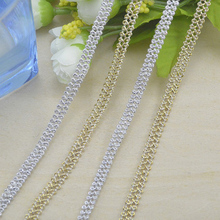 50m/lot Sewing Lace Gold Silver Centipede Braided Lace Ribbon DIY Clothes Accessories Curve Lace Belt Applique Edge 2024 - buy cheap