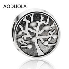 10 Pcs a Lot Life tree Beads Silver Plated Alloy DIY Big Hole Metal Spacer Bead Charm Fit For Pandora Charms Bracelet 2024 - buy cheap