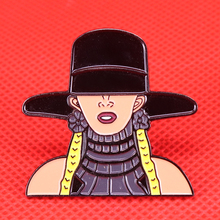 Trendy girl enamel pin sexy women brooch black hat lapel pin fashion ladies jewelry gift shirts backpack accessory 2024 - buy cheap