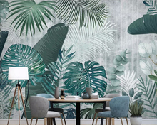 Tropical plants leaves modern 3d wallpaper papel de parede, living room TV wall bedroom restaurant wall papers home decor mural 2024 - buy cheap