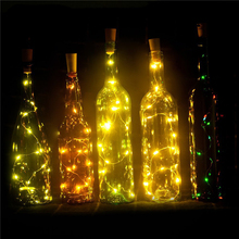 2M 20 LED LED Bottle Wine Cork String Lights Christmas Silver Copper Wire Fairy Lights Home For Wedding Party Decoration holiday 2024 - buy cheap