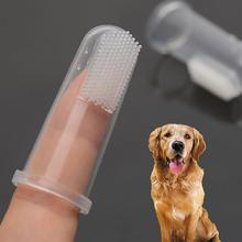 Cepillo de dientes con dedos para mascotas, herramienta Dental suave de silicona para la dentición del perro, gato y perro, 3 piezas 2024 - compra barato