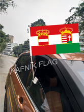 KAFNIK,30*45CM Sublimation flag of austria hungary empire Window Car Flags and Banners  with 43/52cm flagpole for car decoration 2024 - buy cheap