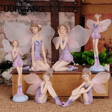 DIY Beautiful Girl Creative Gifts Resin Angel Ornaments Home Decor Miniature Flower Fairy Figurines Wedding decoration 2024 - buy cheap