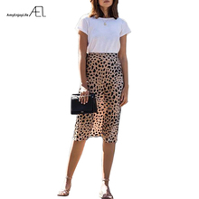 AEL-Falda Vintage de cintura alta para mujer, faldas con estampado de leopardo, ropa de calle, 2019 2024 - compra barato