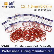 5PCS/Lot Red Silicone Ring VMQ O-Ring CS1.8mm Thickness ID21.2/22.4/23.6/25/25.8/26.5/28/30*1.8mm O Rings Seal Rubber Gasket 2024 - buy cheap