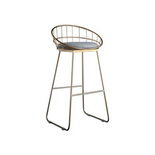 Taburete De Bar Simple, silla De Bar De hierro forjado, taburete alto dorado, silla De comedor moderna, accesorios nórdicos para Pub 2024 - compra barato