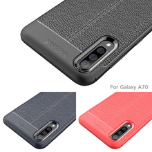 Funda de silicona de lujo para móvil, cubierta trasera suave de fibra de carbono a prueba de golpes para Samsung galaxy A70, A50, A40, A30, A10 2024 - compra barato