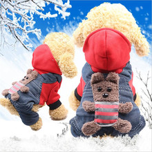 Одежда для собак, толстовка с капюшоном, плюшевая теплая Модная одежда с героями мультфильмов для маленьких собак, зимняя куртка, костюм для собак, кофты для щенков, одежда для домашних животных 2024 - купить недорого