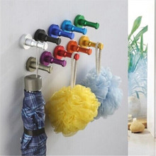 Алюминиевый многоцветный настенный крюк для полотенца s, 10 цветов, сделай сам, ванная комната, кухня, вешалка для ключей, вешалка для одежды, сумка, держатель 2024 - купить недорого