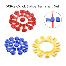 50Pcs/Set Electrical Cable Connectors Quick Splice Snap Lock Wire Crimp Terminals 22-10 AWG Wire Connector Red Yellow Blue 2024 - buy cheap