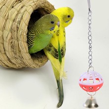 Гнездо для попугая игрушки деревянный стальной кулон в форме колокольчика клетка игрушки Смешные качели цепь игрушка животное птица принадлежности для попугаев птица, белка 2024 - купить недорого