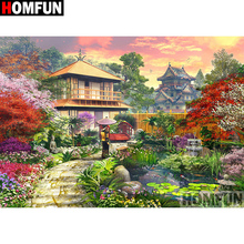 HOMFUN Full Square/Round Drill 5D DIY Diamond Painting "House landscape" Embroidery Cross Stitch 5D Home Decor A07484 2024 - buy cheap