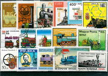 Sellos de tren antiguos Vintage, todos diferentes de muchos países, NO se repiten, sin usar, sellos de franqueo marcado para coleccionar, 50 unids/lote 2024 - compra barato