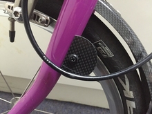 Folding bicycle brake line baffle carbon fiber 3.4g baffle + bolt for brompton front brake line limit 2024 - buy cheap