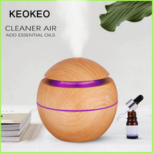 KEOKEO humidificador de aire de 300 ML difusor de aceite esencial USB humidificador de aire purificador 7 colores cambio de luz LED de noche para A casa 2024 - compra barato
