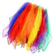 Полотенце для танцев и жонглирования, яркие цвета, полотенце для спортзала, практичный марлевый шарф из шифона, 6 цветов 2024 - купить недорого