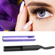 Fashion Portable Pen Style Electric Heated Makeup Eye Lashes Long Lasting Eyelash Curler Purple Appearance 2024 - buy cheap