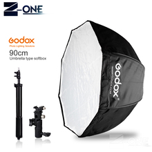 Godox 95 cm 37.5 ''Octagon Softbox Umbrella Luz Stand-Tipo E Hot Shoe Titular Do Suporte Kit para Canon nikon Speedlite Godox Flash 2024 - compre barato