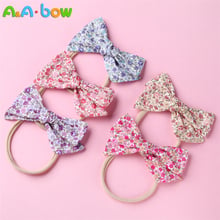 5pcs/lot Print Floral Bow Nylon Headband For Baby Girls, Baby Stretch Headbands Cute Headwear Hair Accessories Head Wrap 2024 - buy cheap