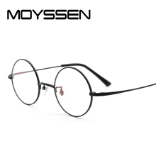 MOYSSEN High-end Hand-made Ultra-light Men 100% Pure Titanium Glasses Frame Women Retro Round Eyeglasses Harry Potter Eyewear 2024 - buy cheap