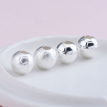 3D 100% 999 Silver Football-shape Beads Real Pure Silver Ball Beads DIY Jewelry Accessories 2024 - buy cheap