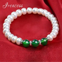 IREACESS, 100%, pulseras de perlas naturales de agua dulce para mujeres, abalorio de plata, brazalete de boda y brazalete 2024 - compra barato