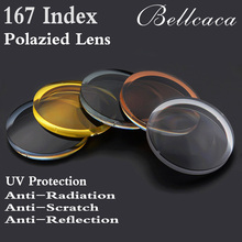 1.67 Index Aspheric Optical Polarized Sunglasses Prescription Lens CR-39 Myopia Presbyopia Lens Sun Glasses Lens 2 PCS BC164 2024 - buy cheap