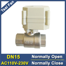 AC110V-230V Power Off Return SS304 DN15 Normally Open/Close Valve With Indicator 2-Way BSP/NPT 1/2'' Electric Shut Off Valve 2024 - buy cheap