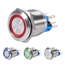 22mm 12V LED 6 Pins Waterproof Stainless Self-locking Latching Push Button Switch 2024 - buy cheap
