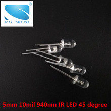 50 Pcs/lot 5mm 10mil Infrared LED Night Vision 940nm invisible IR Diode 45 degree Led Light Diodes  For remote controler 2024 - buy cheap