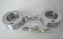 3.5kg Heavy Stainless Steel bondage handcuffs Restraint with chains lock bdsm toys,sex slave  fetish bondage toys for women/men 2024 - buy cheap