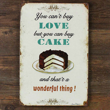 Love cake delicious Retro Metal Tin señal placa de Metal casa restaurante Bar cuadro póster metálico 20*30 CM Tin Signs pinturas 2024 - compra barato