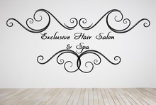 Beauty Hair Salon Wall Stickers Exclusive Hair Salon& Spa Lettering Vinyl Wall Decal Barbershop Hair Shop Home Decoration 2024 - buy cheap