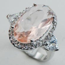 Morganite 925 Sterling Silver Ring Size 6 7 8 9 10 F1043 2024 - buy cheap