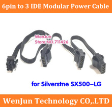 Cable de alimentación modular PCI-E de 6 pines macho a 3 IDE molex, 4 pines, para silverstone SX500-LG 2024 - compra barato
