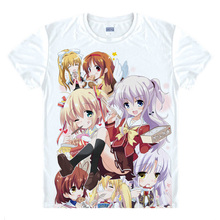 KEY Charlotte T-shirts kawaii Japanese Anime  Manga Shirt Cute Cartoon Cosplay T-shirt Otosaka Yuu Tomori Nao  1276 6638 20 2024 - buy cheap