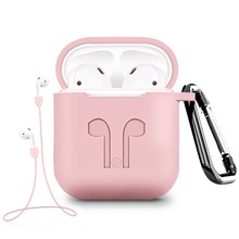 For Apple AirPods Protective Shockproof Silicone Case Pouch With Anti-lost Strap Dust Plug Retail Package For Bluetooth Earphone 2024 - buy cheap