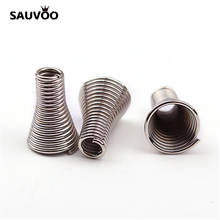 SAUVOO 100pcs/lot Rhodium Color Spring Beads 11x6.5mm Cone End Cap Beads for DIY Jewelry Necklace Making Findings & Components 2024 - buy cheap
