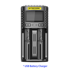 Nitecore USB зарядное устройство умный зарядное устройство для IMR/li-ion/LiFePO4 Ni-MH/Ni-Cd Li-Ion AA AAA 18650 14500 21700 22650 2024 - купить недорого
