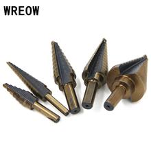 5PCS HSS Step Cone Taper Drill Bit Set Cobalt Multiple Hole Metric Spiral Cutter for Woodworking Metal Drill Bits Hand Tools 2024 - buy cheap